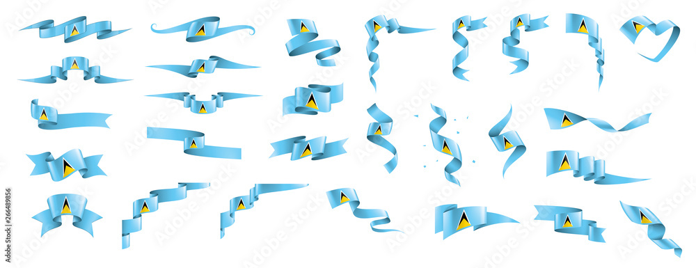 Saint Lucia flag, vector illustration on a white background Saint Lucia flag, vector illustration on a white background