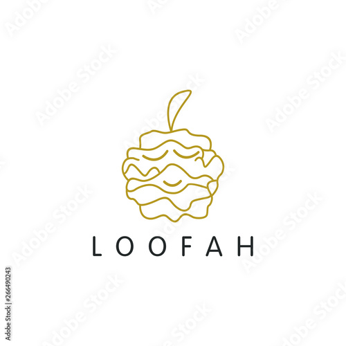 loofah bath logo design