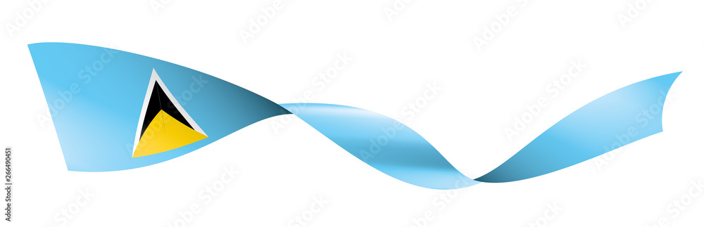 Saint Lucia flag, vector illustration on a white background Saint Lucia flag, vector illustration on a white background