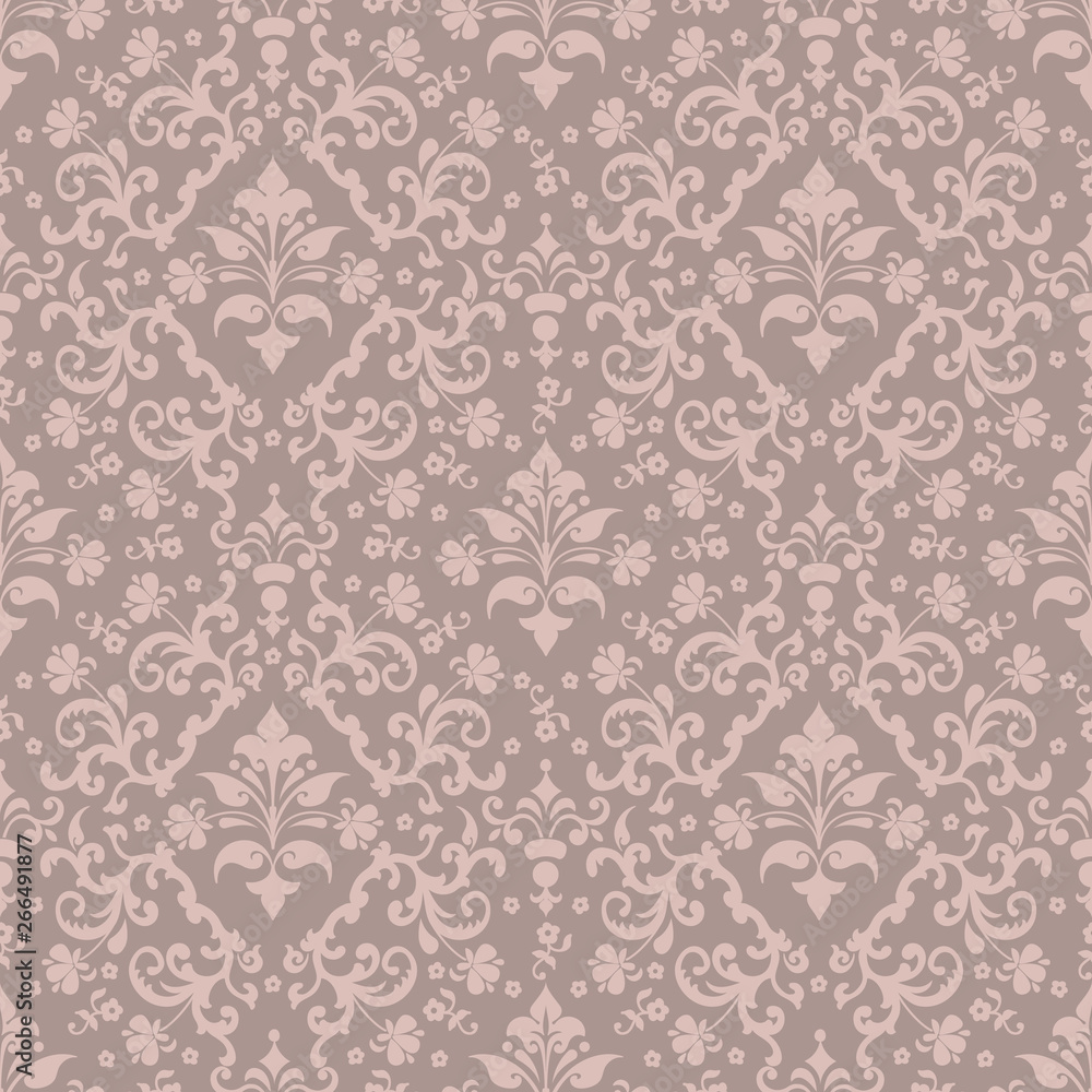 Vector damask seamless pattern background. Classical luxury old fashioned damask ornament, royal victorian seamless texture for wallpapers, textile, wrapping. Exquisite floral baroque template. Vector damask seamless pattern background. Classical luxury old fashioned damask ornament, royal victorian seamless texture for wallpapers, textile, wrapping. Exquisite floral baroque template.