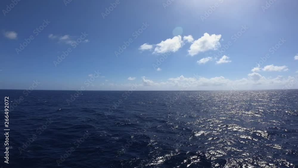 Beautiful Timelapse of the ocean on board a cruise ship while sailing on the Caribbean Sea in a sunny day. Beautiful Timelapse of the ocean on board a cruise ship while sailing on the Caribbean Sea in a sunny day.