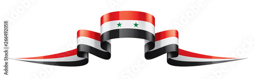 Syria flag, vector illustration on a white background