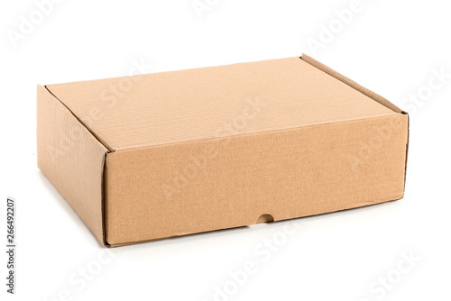 Cardboard box on white background © Pixel-Shot