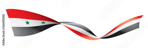 Syria flag, vector illustration on a white background