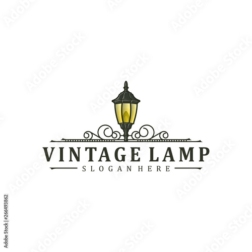 Vintage Lamp logo design