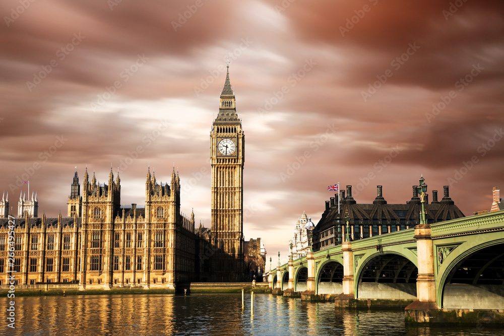 Naklejka premium Big Ben, Palace of Westminster