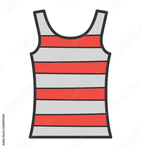 Doodle design of undershirt icon.