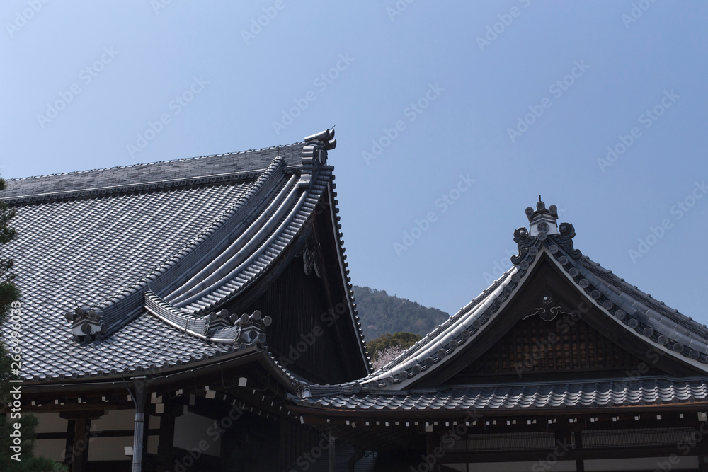 Rooftops of Kogenji temple on a sunny day in Kyoto Rooftops of Kogenji temple on a sunny day in Kyoto