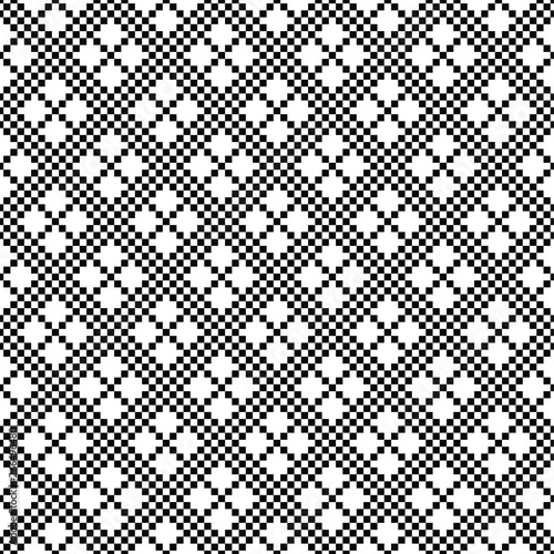 Seamless pattern of squares. Abstract diagonal monochrome background.