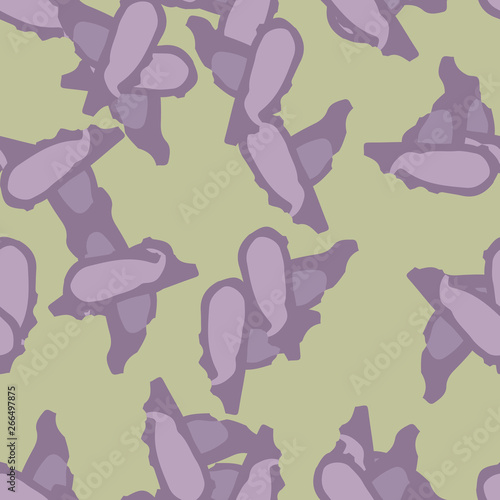 UFO urban camouflage of various shades of green and violet colors