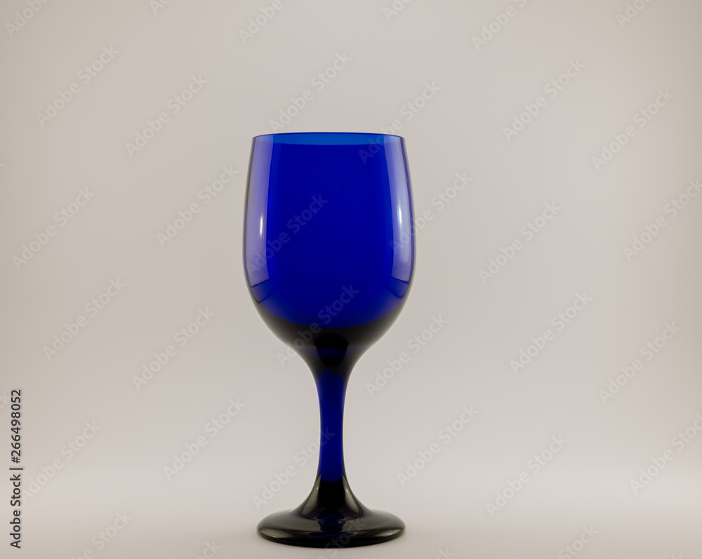 blue wine glass on white back ground blue wine glass on white back ground