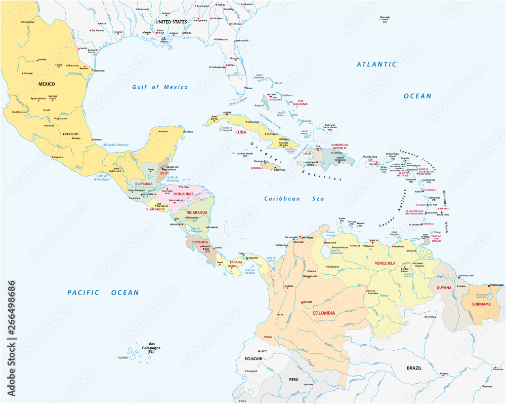 Association of the Caribbean States map