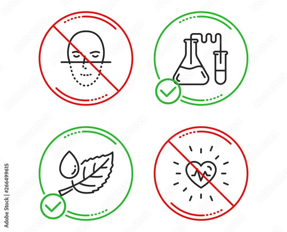 Do or Stop. Leaf dew, Chemistry lab and Face recognition icons simple set. Heartbeat sign. Water drop, Medical laboratory, Faces biometrics. Medical heart. Healthcare set. Line leaf dew do icon Do or Stop. Leaf dew, Chemistry lab and Face recognition icons simple set. Heartbeat sign. Water drop, Medical laboratory, Faces biometrics. Medical heart. Healthcare set. Line leaf dew do icon