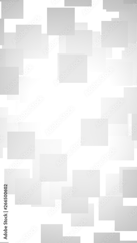 White abstract background. Misty backdrop with grey squares. 3D illustration