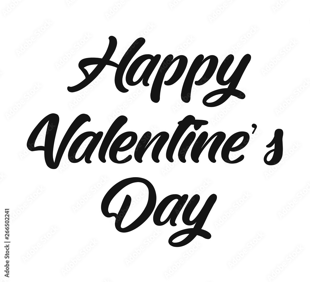 Happy Valentines Day calligraphy phrase. Happy Valentines Day calligraphy phrase.