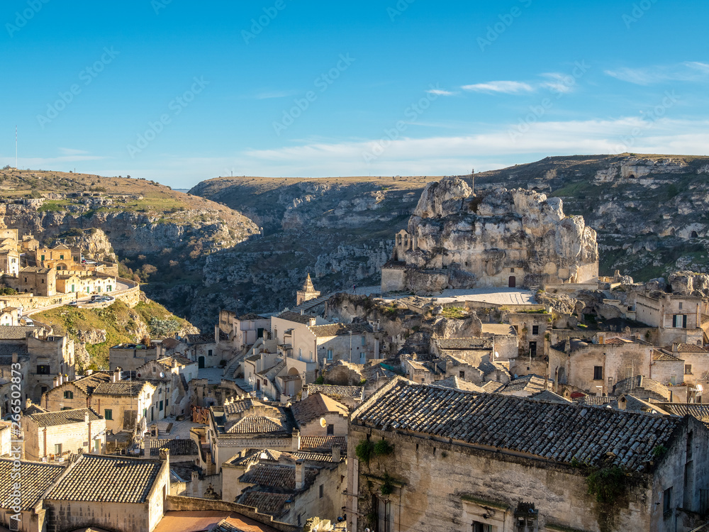 Cityscape of Matera, (Sassi di Matera) European capital of culture on 2019