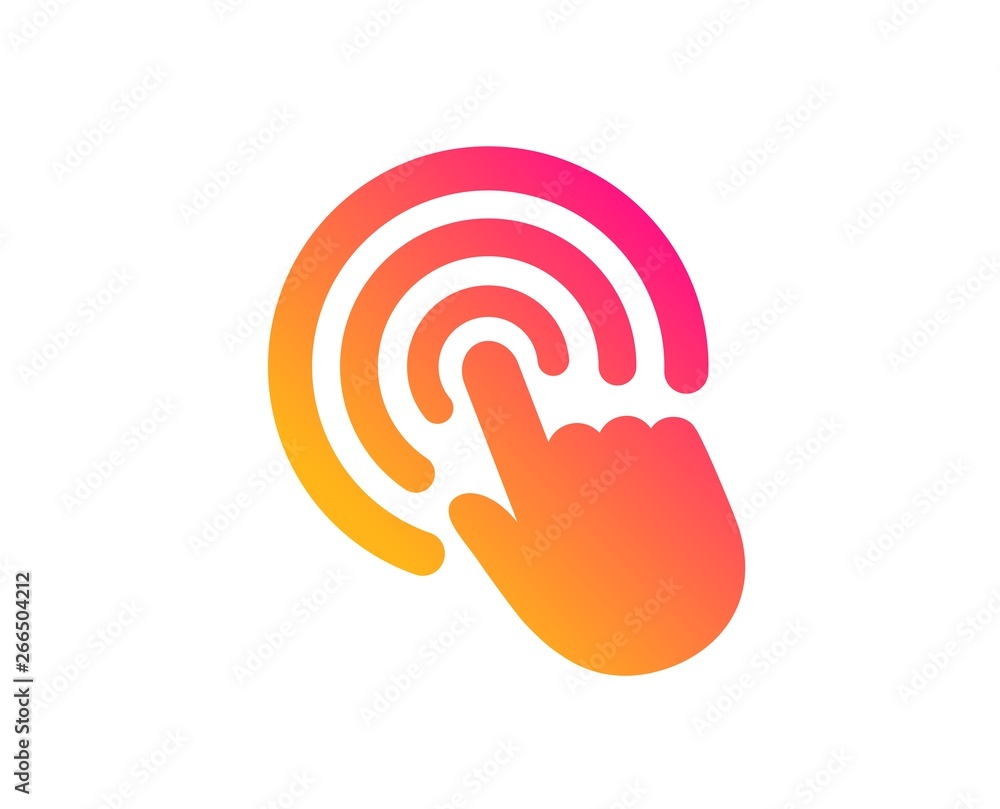 Hand Click icon. Finger touch sign. Cursor pointer symbol. Classic flat style. Gradient click icon. Vector Hand Click icon. Finger touch sign. Cursor pointer symbol. Classic flat style. Gradient click icon. Vector