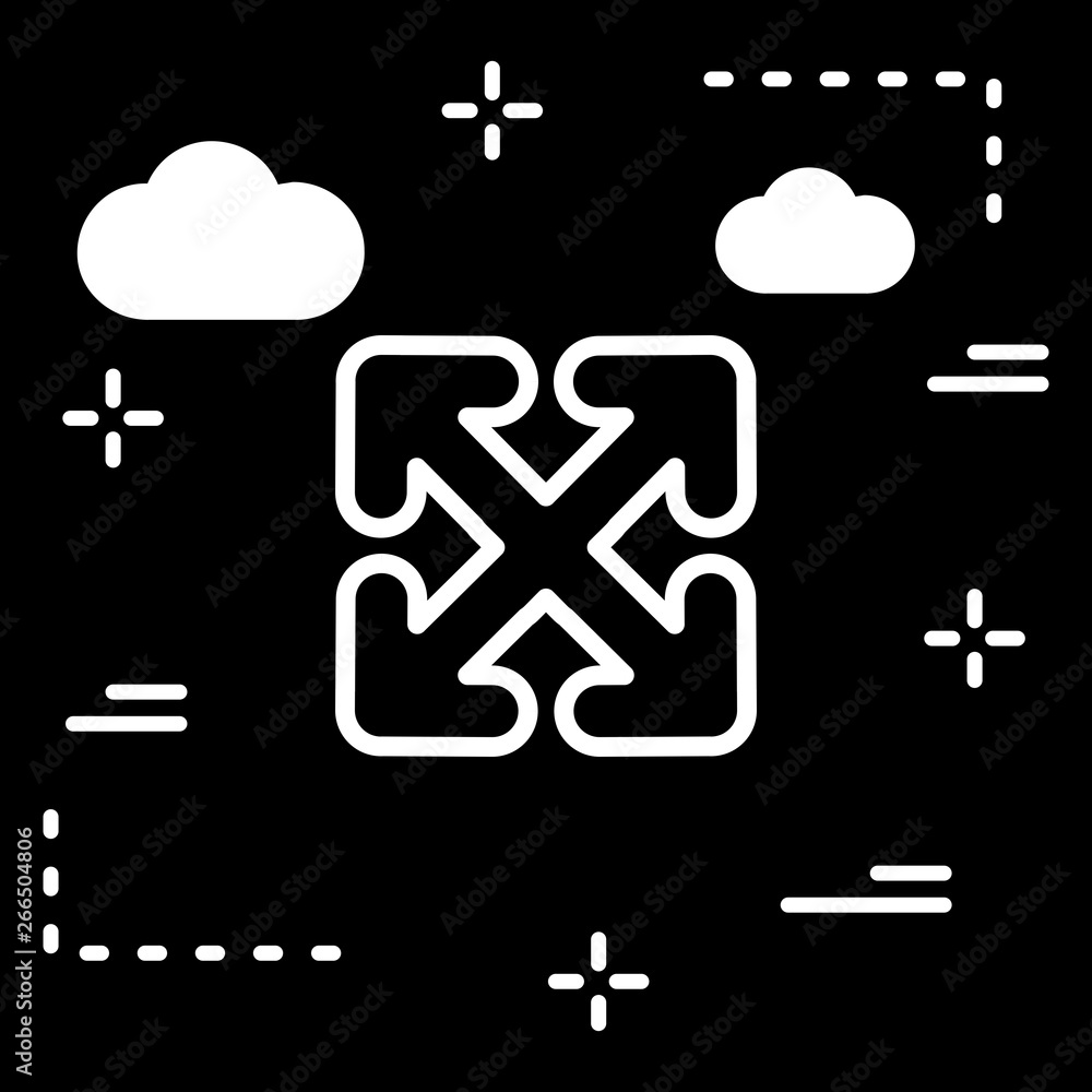 Obraz premium Complex Direction Arrow Icon For Your Project