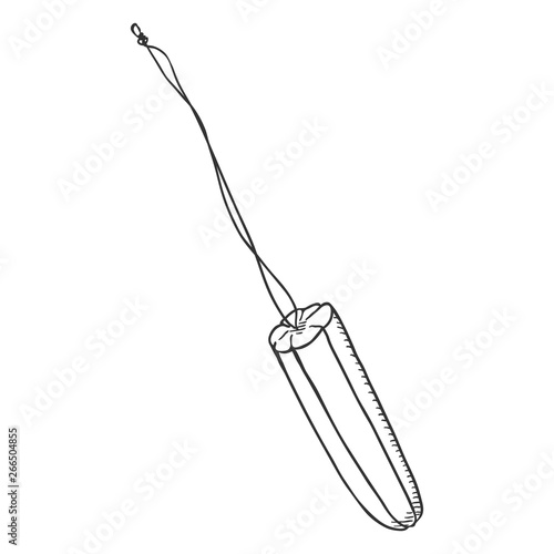 Vector Sketch Woman Hygiene Tampon