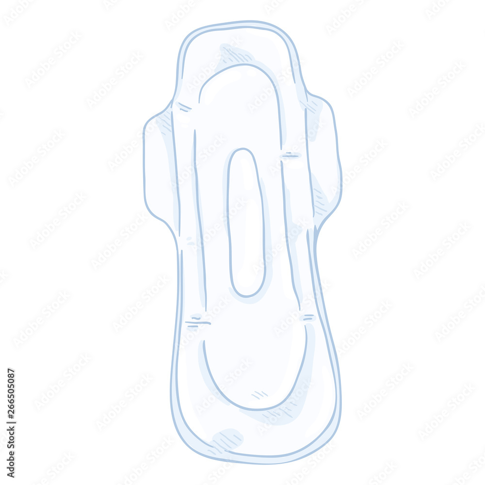 Vector Cartoon Hygiene Pad for Women. Sanitary Towel. Vector Cartoon Hygiene Pad for Women. Sanitary Towel.