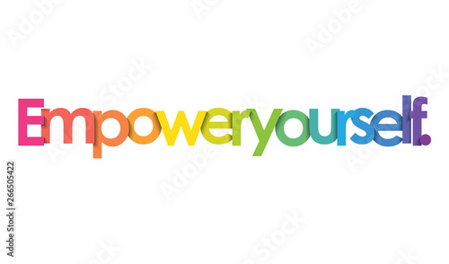 EMPOWER YOURSELF. vector rainbow typography banner