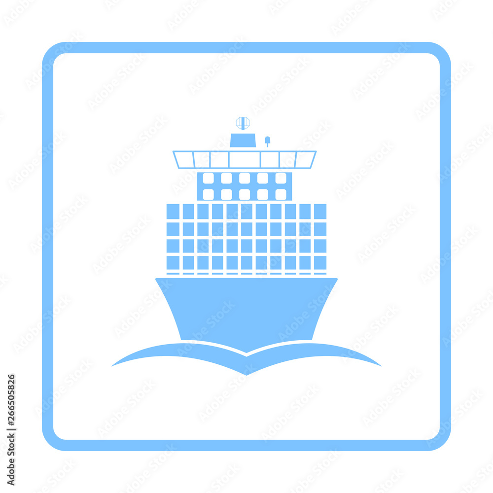 Container Ship Icon Front View Container Ship Icon Front View