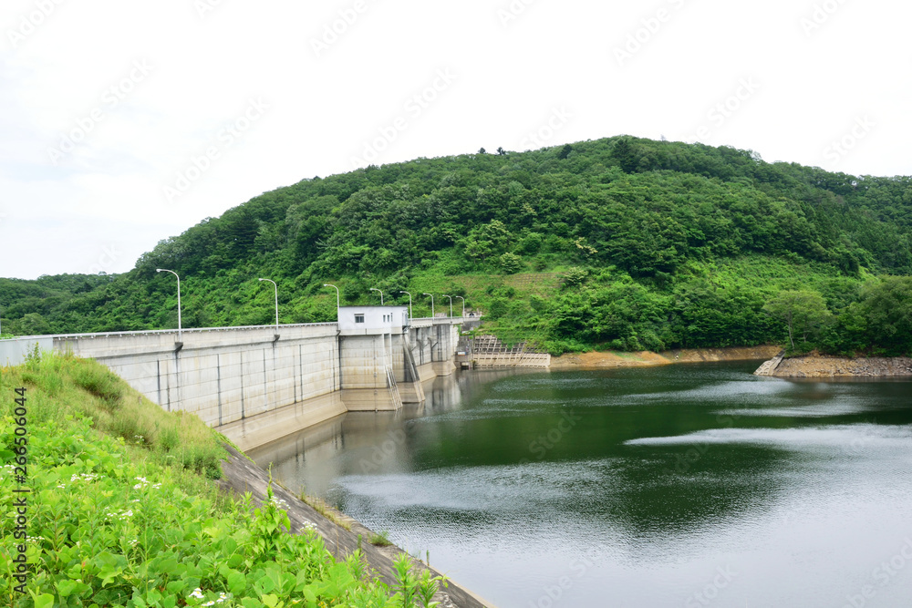 Miyatoko Dam and Asahinako Lake. Kurokawa,Miyagi,Japan. Miyatoko Dam and Asahinako Lake. Kurokawa,Miyagi,Japan.