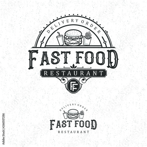 Fast food vintage logo