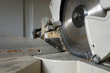 Old miter saw close up