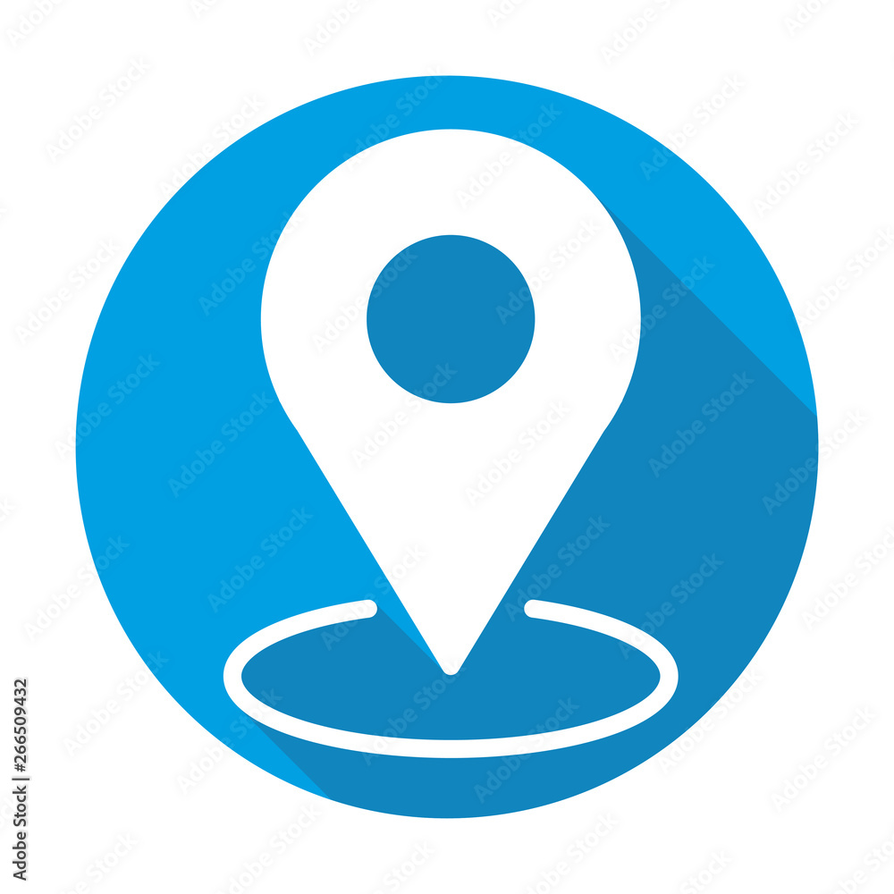 Map pointer vector blue icon in modern flat style isolated. Symbol map pointer is good for your web design. Map pointer vector blue icon in modern flat style isolated. Symbol map pointer is good for your web design.