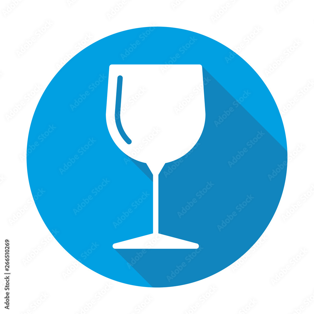 Wineglass vector blue icon in modern flat style isolated. Wineglass can support is good for your web design. Wineglass vector blue icon in modern flat style isolated. Wineglass can support is good for your web design.
