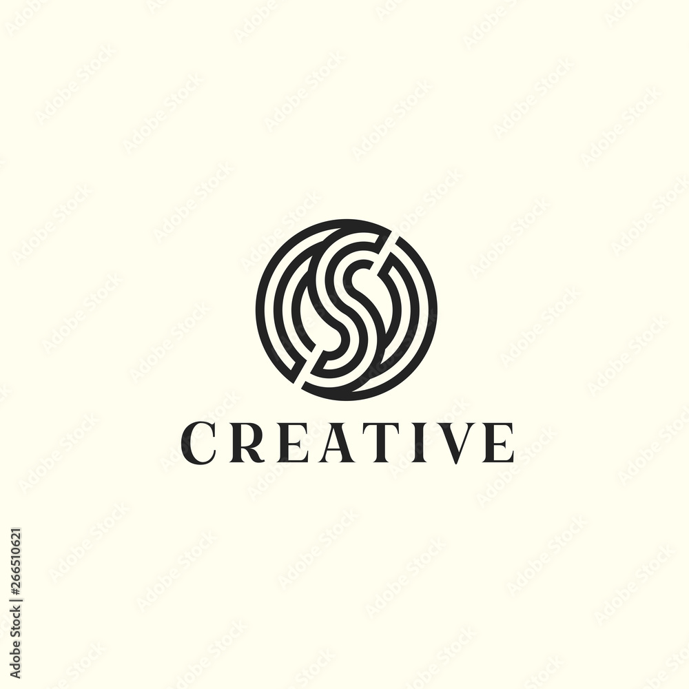 Letter S line logo design. Linear creative minimal monochrome monogram symbol. Universal elegant vector sign design. Premium business logotype. Graphic alphabet symbol Letter S line logo design. Linear creative minimal monochrome monogram symbol. Universal elegant vector sign design. Premium business logotype. Graphic alphabet symbol