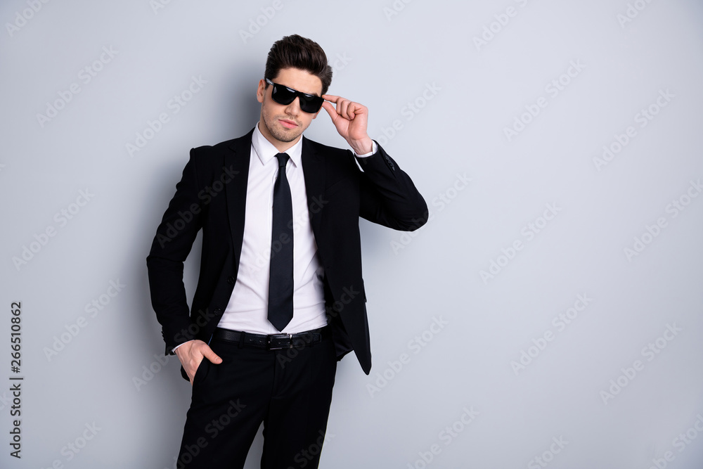 Portrait gorgeous luxury executive many much money rich income profit satisfied content think thoughtful ready solve problem create strategy fashionable clothes classic isolated ashy-gray background Portrait gorgeous luxury executive many much money rich income profit satisfied content think thoughtful ready solve problem create strategy fashionable clothes classic isolated ashy-gray background