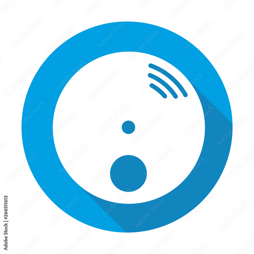 Fire alarm vector blue icon in modern flat style isolated. Fire alarm can support is good for your web design. Fire alarm vector blue icon in modern flat style isolated. Fire alarm can support is good for your web design.
