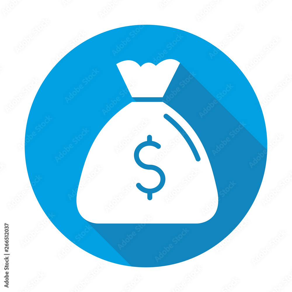 Money vector blue icon in modern flat style isolated. Money can support is good for your web design. Money vector blue icon in modern flat style isolated. Money can support is good for your web design.