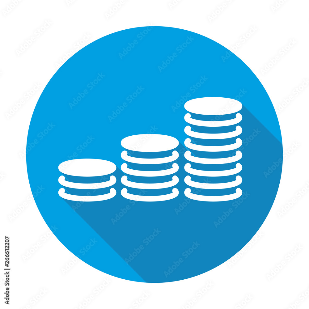 Money vector blue icon in modern flat style isolated. Money can support is good for your web design. Money vector blue icon in modern flat style isolated. Money can support is good for your web design.