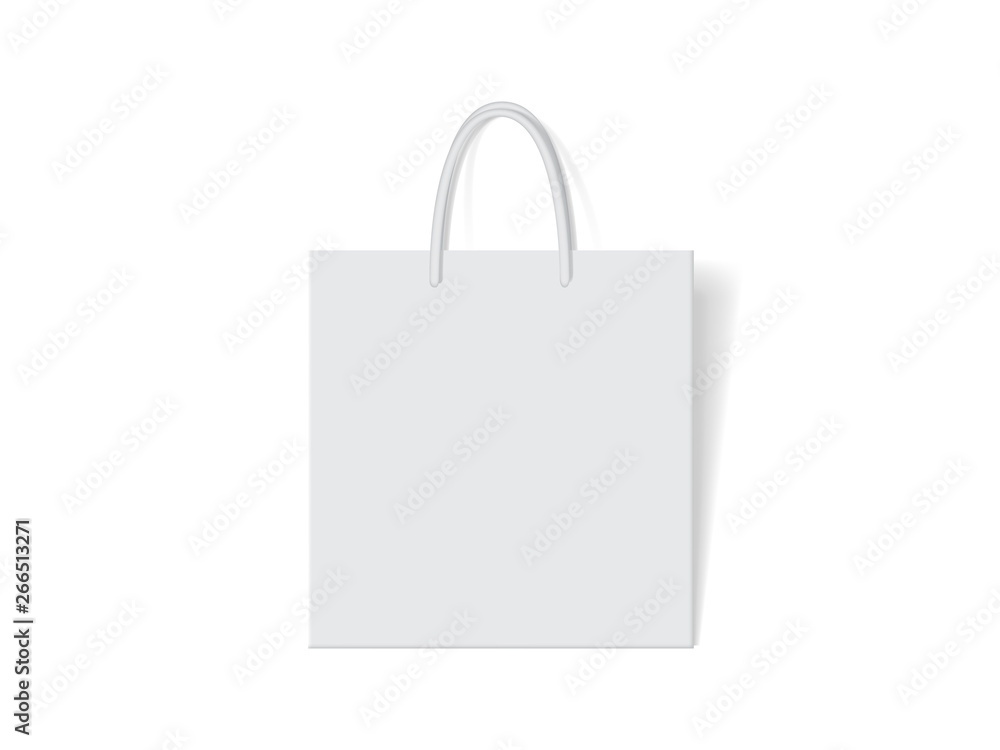 white paper bag on white background mock up white paper bag on white background mock up