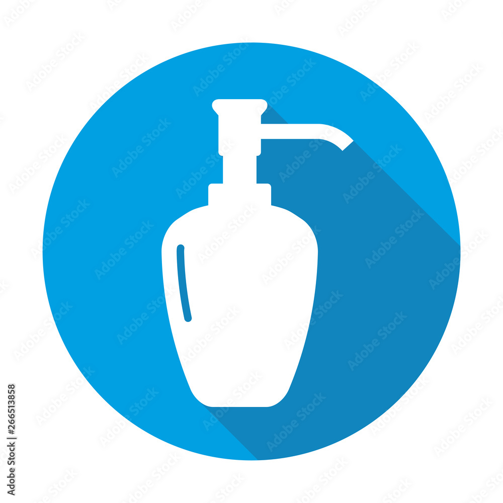 Liquid soap vector blue icon in modern flat style isolated. Liquid soap can support is good for your web design. Liquid soap vector blue icon in modern flat style isolated. Liquid soap can support is good for your web design.