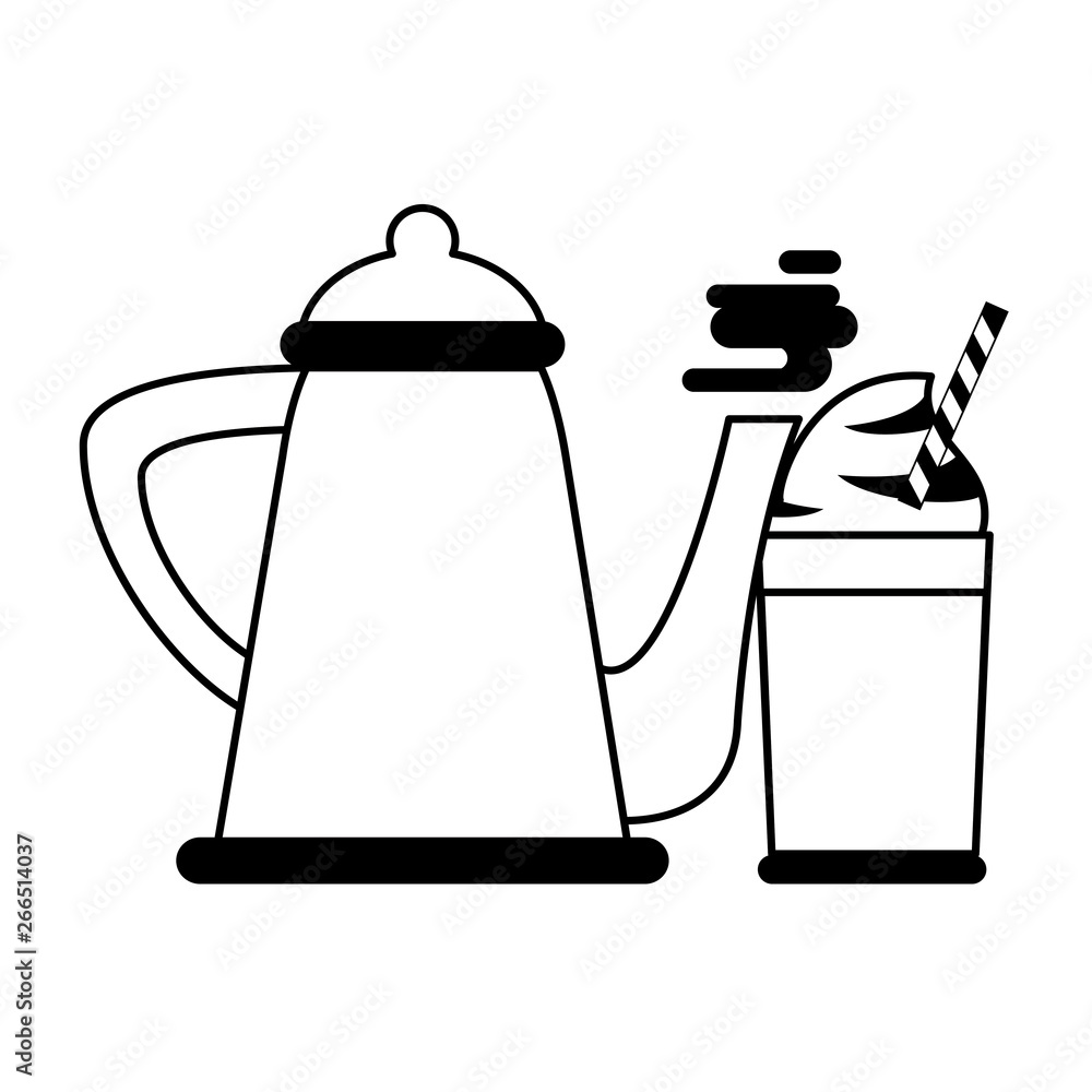 Obraz premium coffee cafe concept cartoon