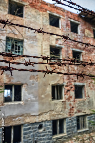 abandoned military building in the forest © dieterjaeschkephotos