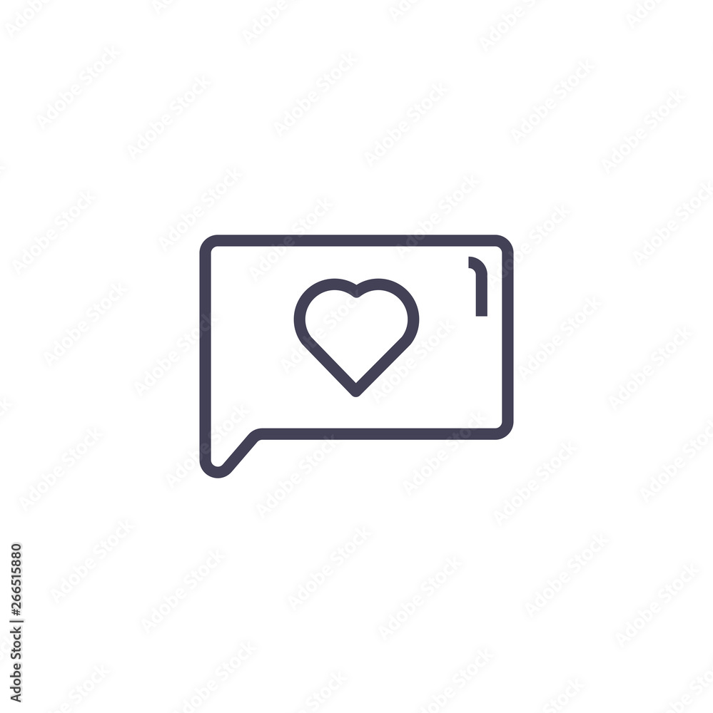 Love Message Icon, Line and Modern Icon. Love Message Icon, Line and Modern Icon.