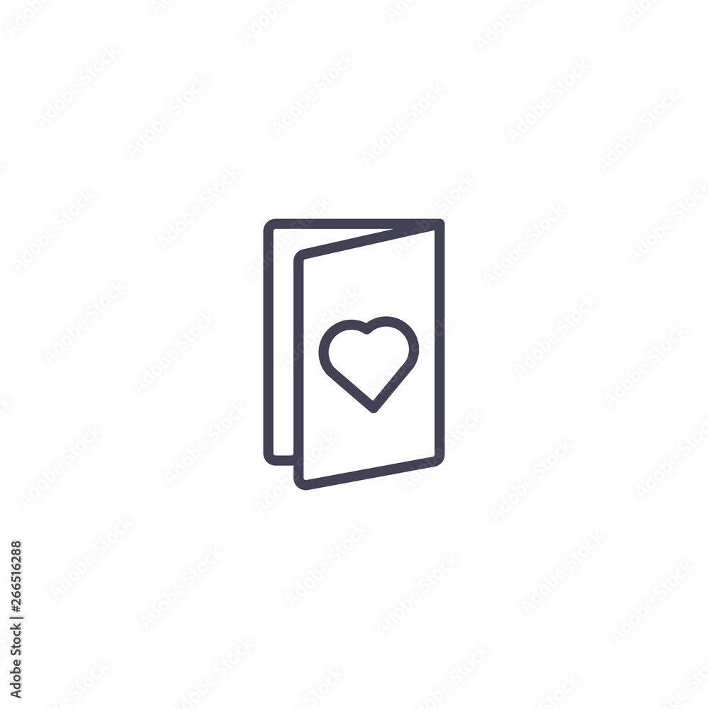 Love Greeting Card Icon, Line and Modern Icon. Love Greeting Card Icon, Line and Modern Icon.