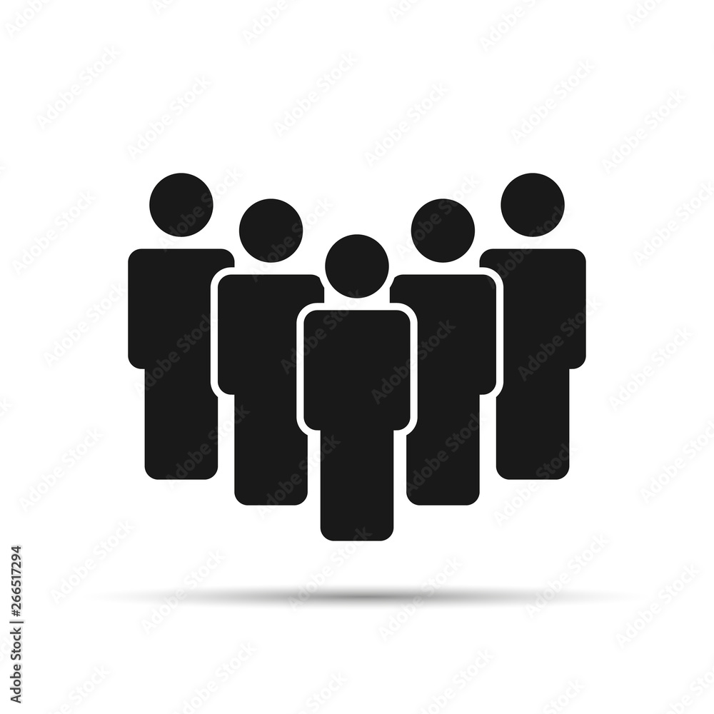 People Icon in trendy flat style isolated on grey background. Crowd sign. People Icon in trendy flat style isolated on grey background. Crowd sign.