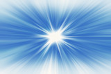 Blue radial radiant banner background glowing starburst