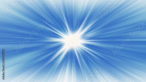 Blue radial radiant banner background glowing starburst © gile68