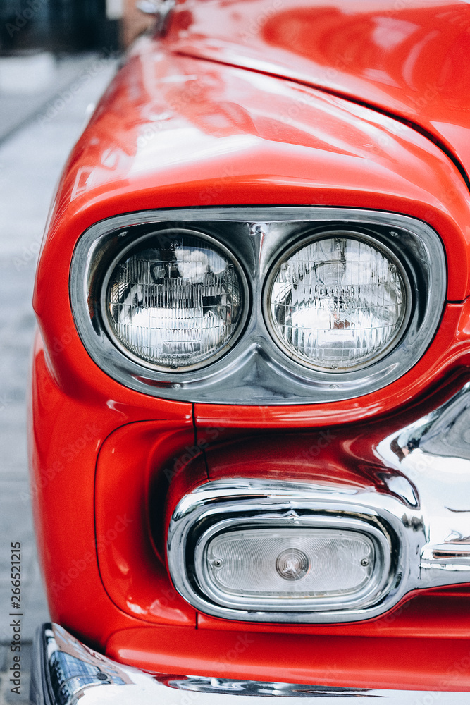 old red car, retro, vintage