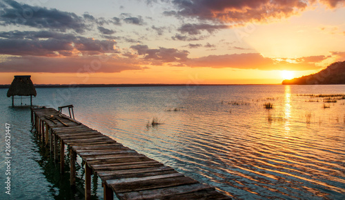 Lake sunset in El Remate © Aleksandra