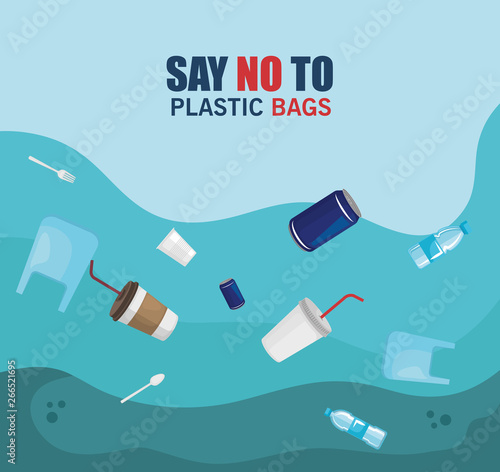 toxic plastics waste in the sea contamination