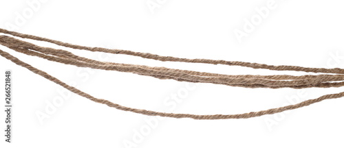 Rope isolated on white background texture, with clipping path 