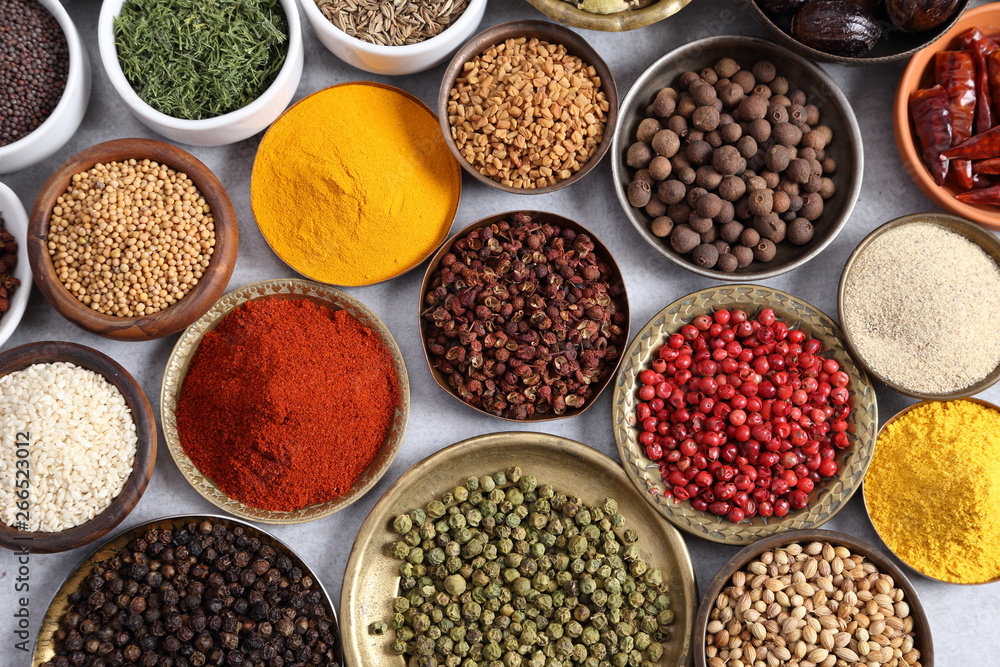 Spices and herbs.